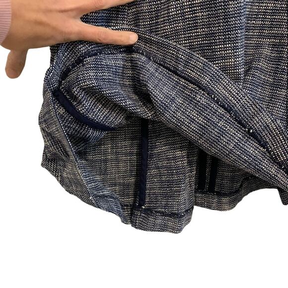 GAP Blue Tweed Sleeveless Fit and Flair Mini Dress - Picture 4 of 7